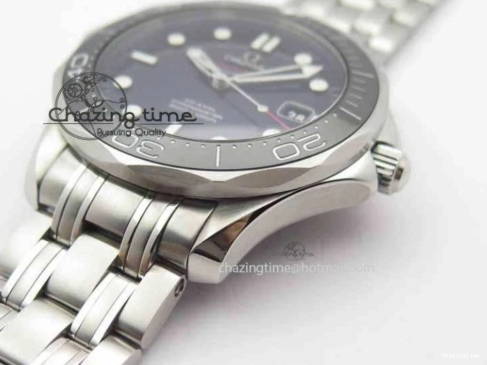 0114 Seamaster 300M SS MK 1:1 Best Edition Black Dial Ceramic Bezel On SS Bracelet A TopPick 8177